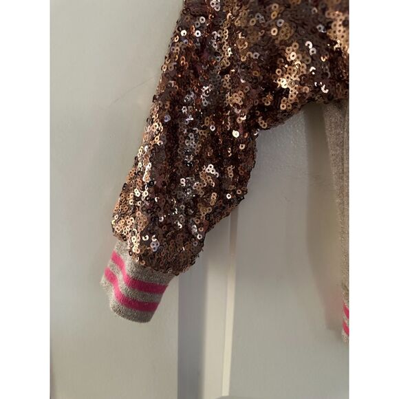 Disney Princess Sequence Tan/Pink Varsity Style Jacket Size 3 - Picture 3 of 11